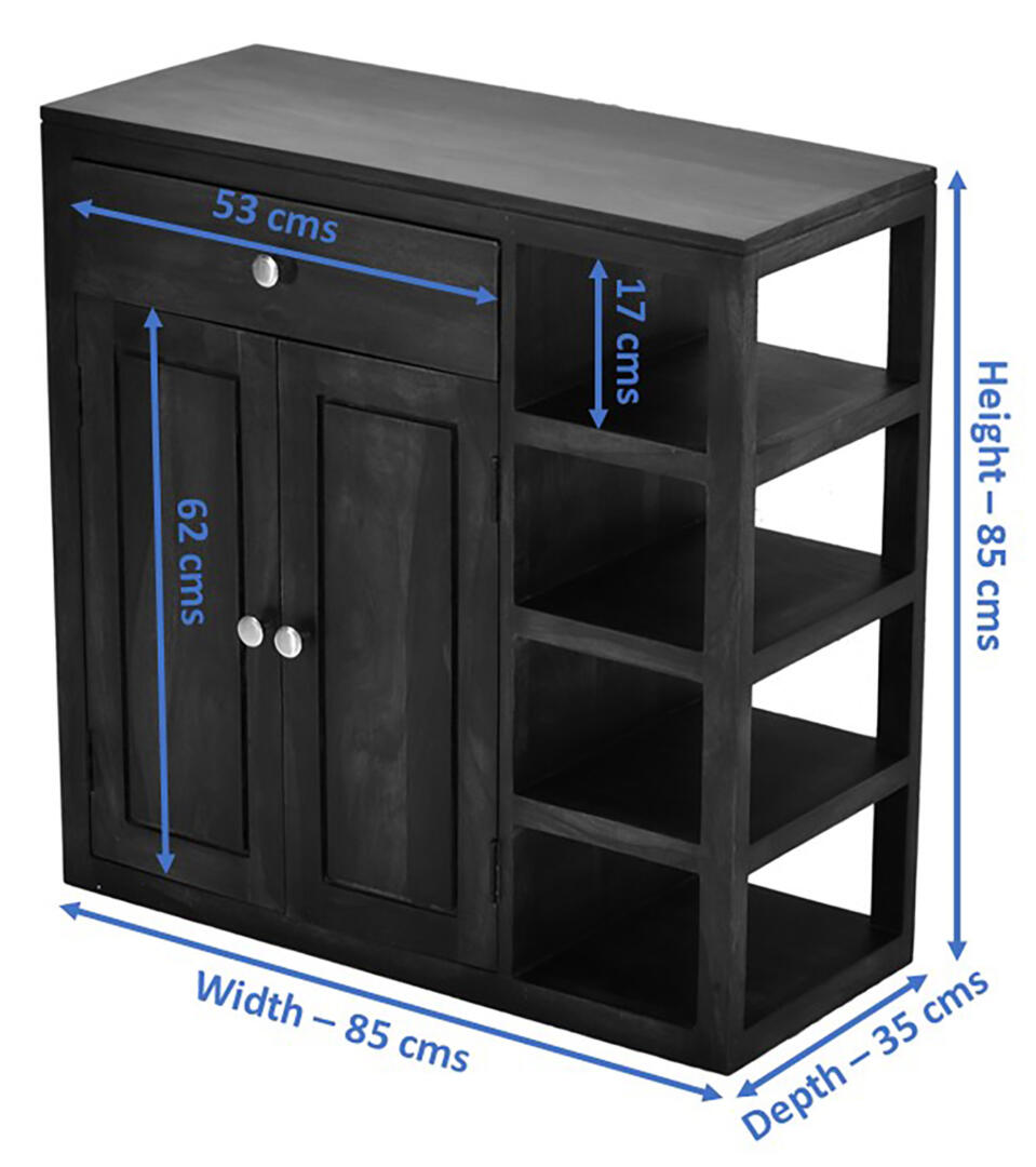 Jean Multipurpose Cabinet/Shoe Rack - Dark Walnut - Image 7